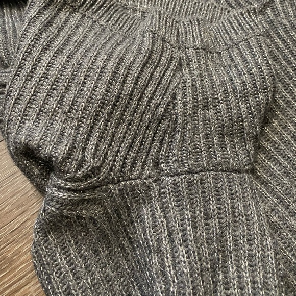 INC Concepts Cowl Neck Sweater Tunic Gray with Silver Thread Women’s Size 1X - Picture 5 of 13